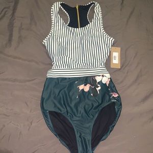 Albion Fit “Bon Voyage” One Piece Bathing Suit